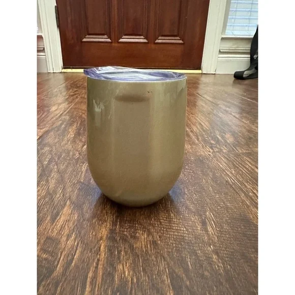 Corkcicle Champagne Gold Tumbler Insulated Reusable Travel Slide Lid Modern - Picture 3 of 5